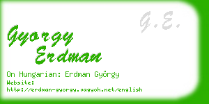 gyorgy erdman business card